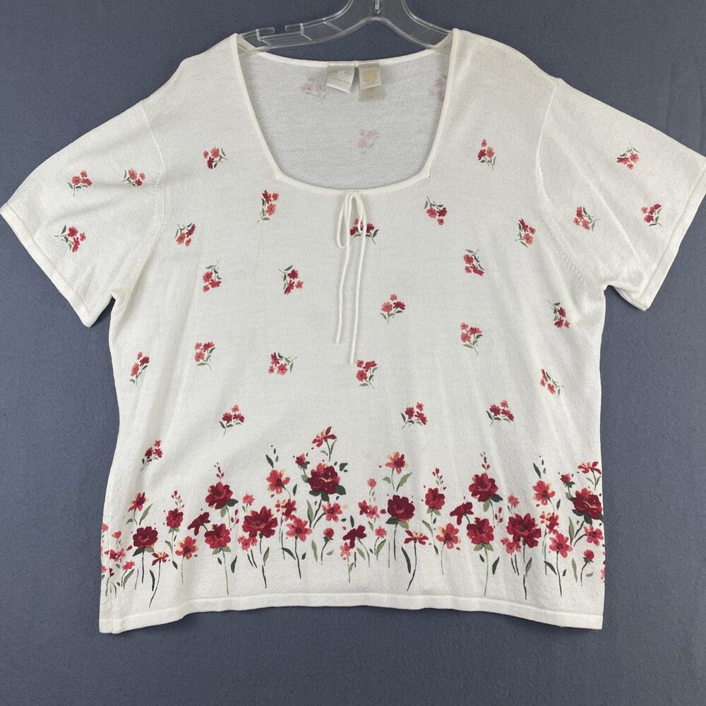 Vintage Liz Claiborne Emma & James Floral Top Sz 3